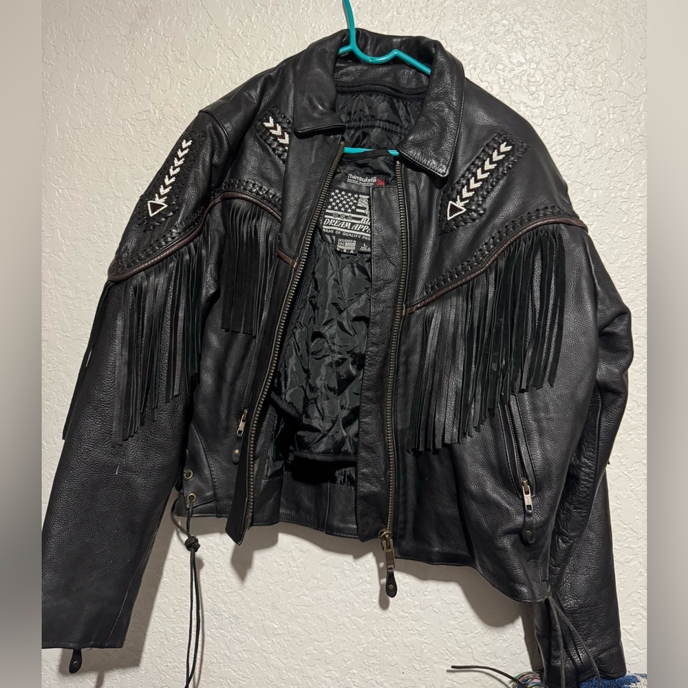 Women’s Large Biker Leather Jacket